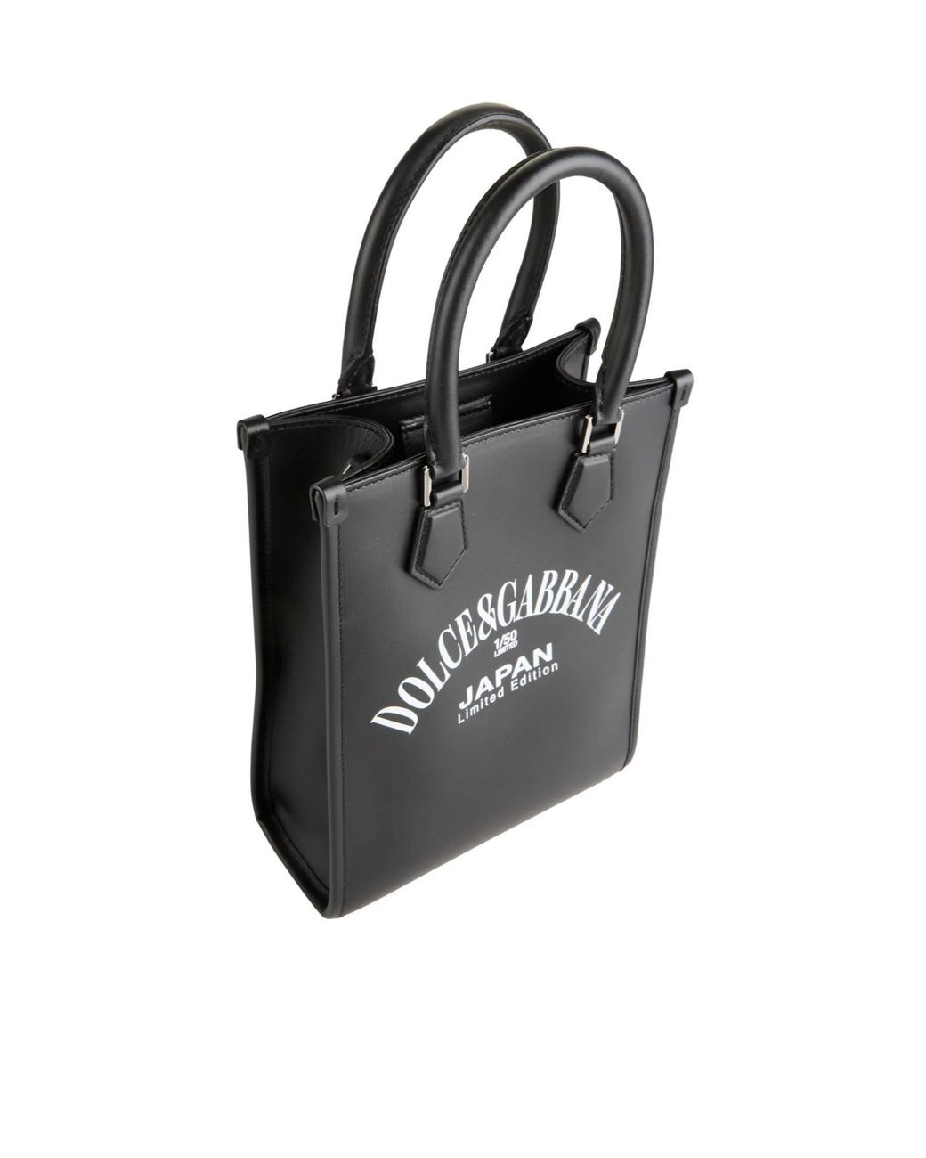 Dolce & Gabbana Black Small Leather Tote Bag