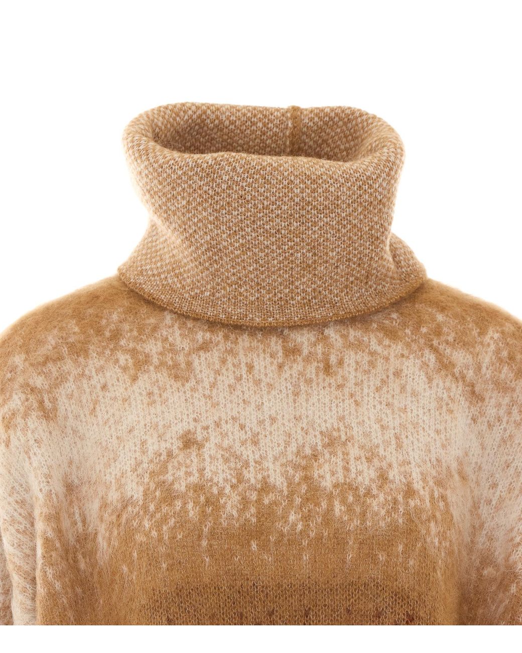 Liu Jo Brown Gradient Turtleneck Knitted Sweater