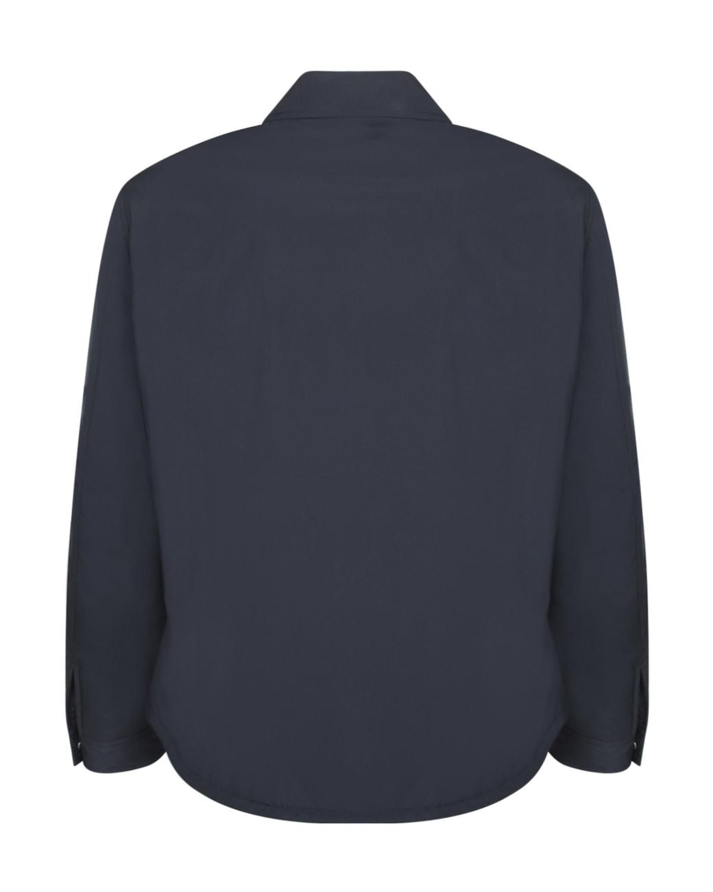 Lardini Blue Long Sleeved Press-Stud Overshirt for men