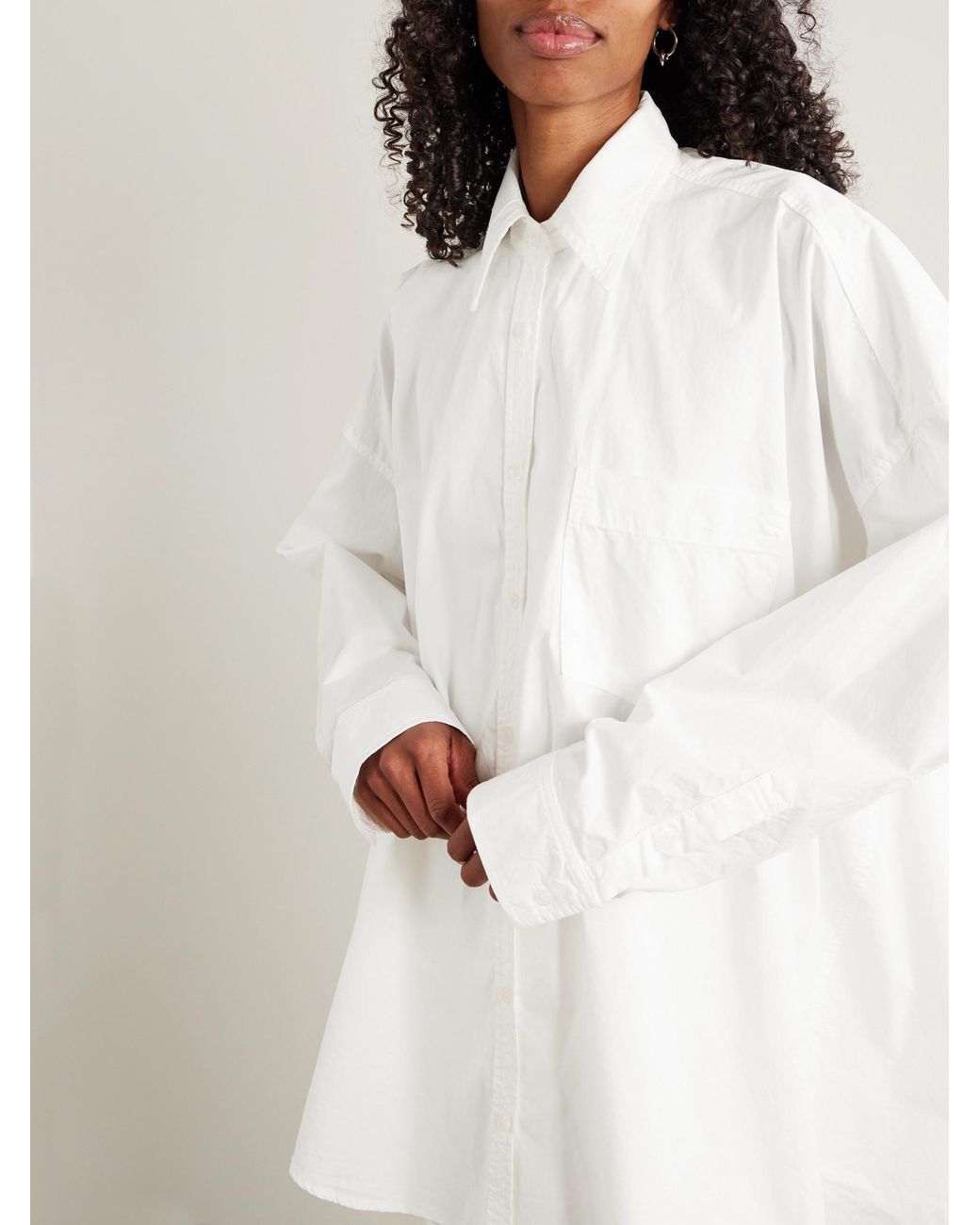 SLVRLAKE Denim White Comfortable Shirt