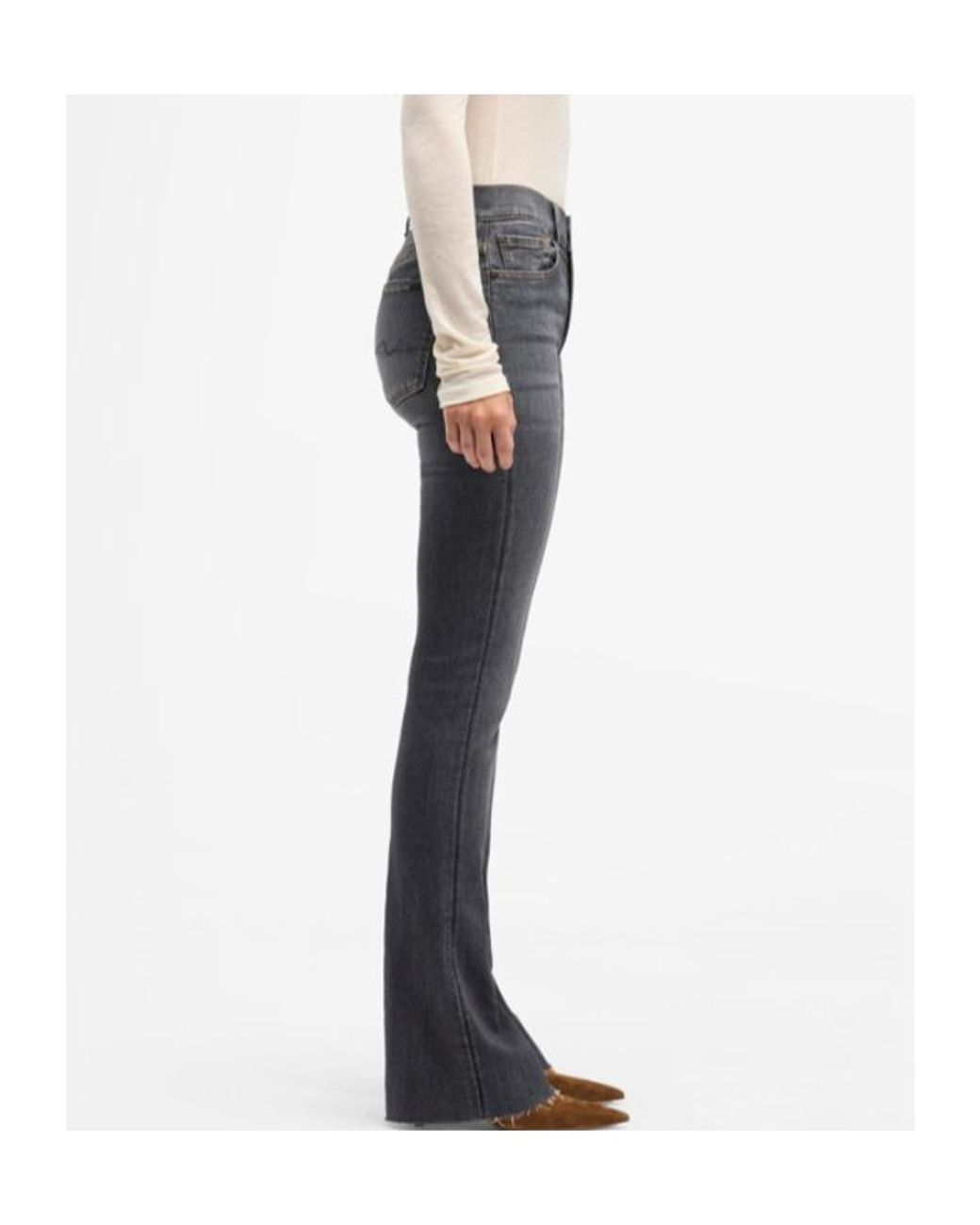 7 For All Mankind Blue Tailorless Bootcut