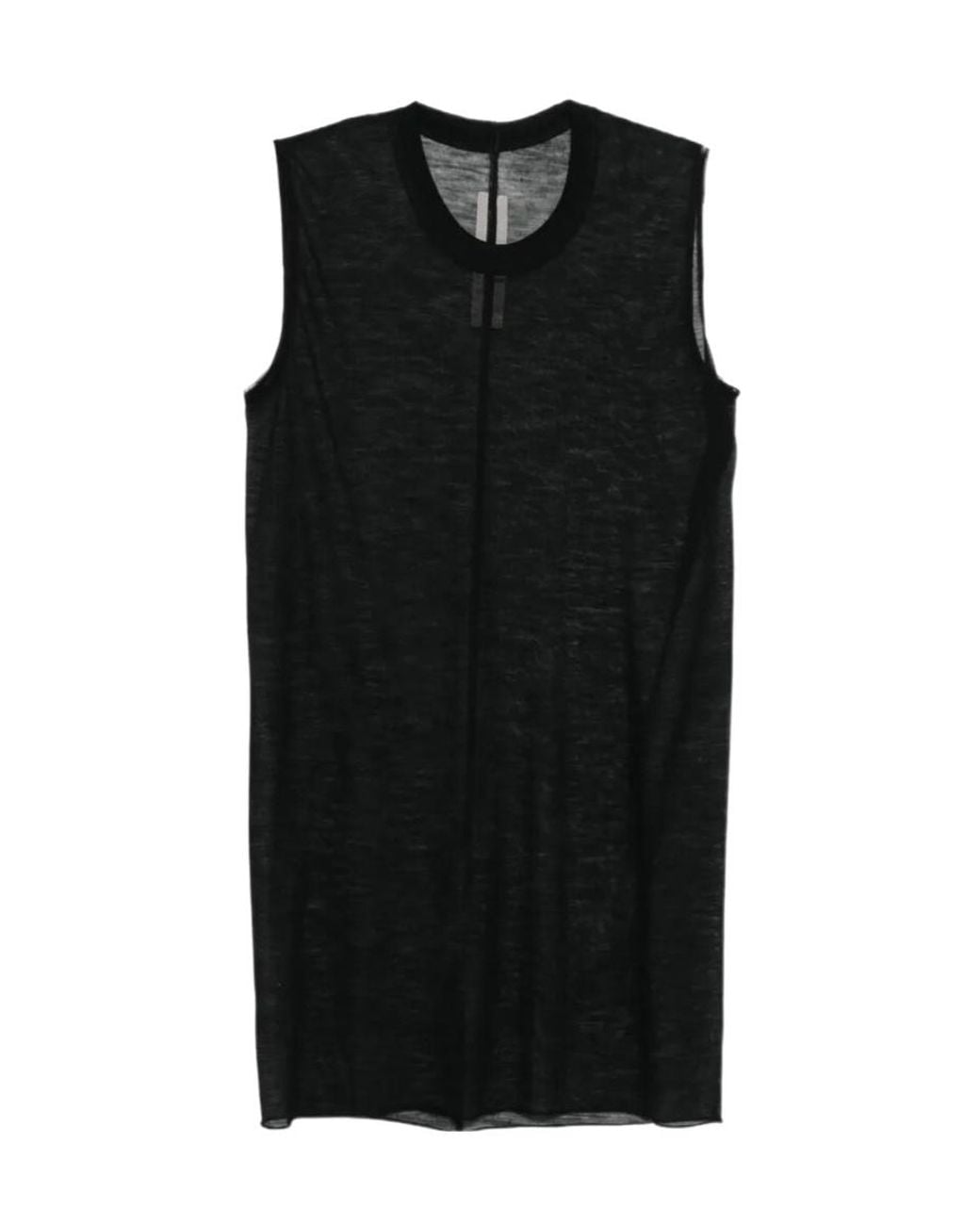 Rick Owens Black Crew-Neck Tank Top for men