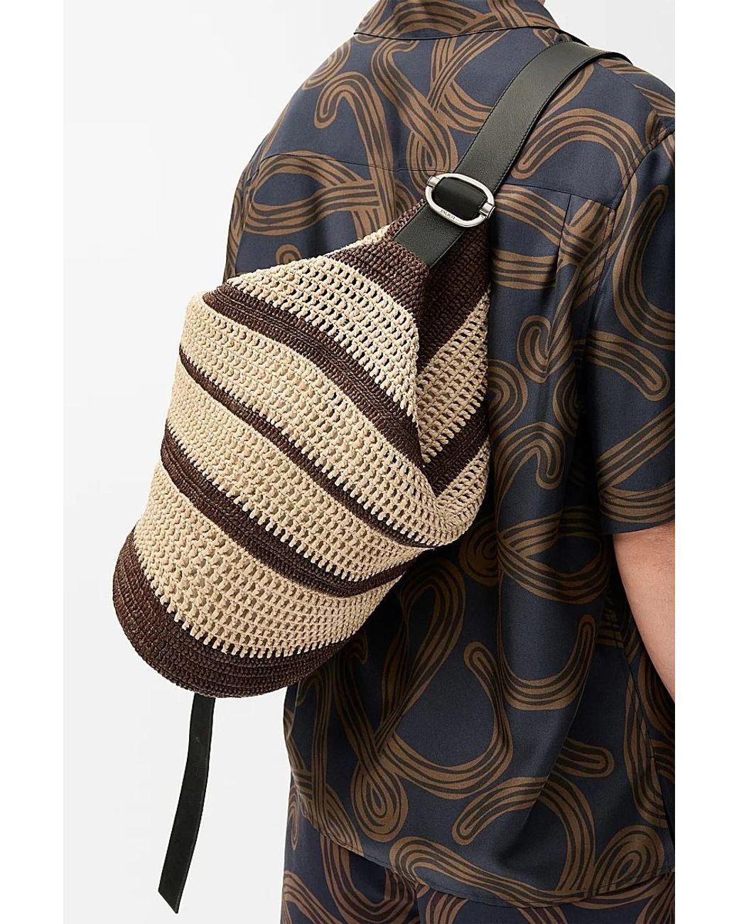 Loewe Brown Loop Bucket Bag for men