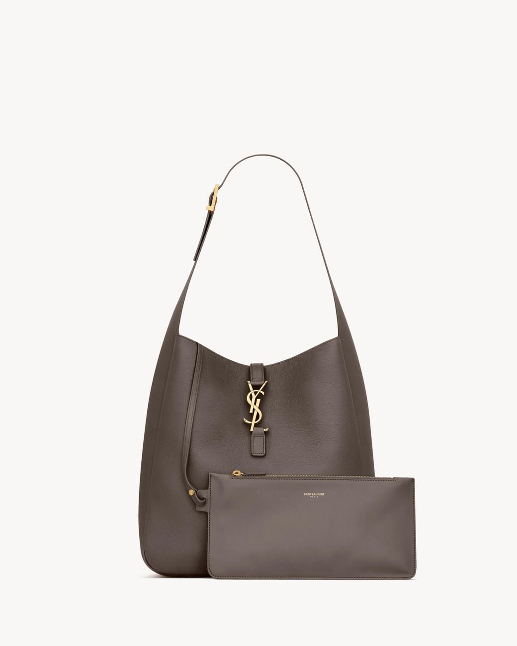 Saint Laurent Brown Le 5 A 7 Shoulder Bag
