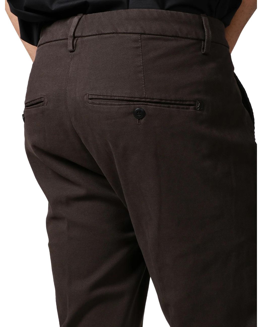 Dondup Black Gaubert Button Trousers for men