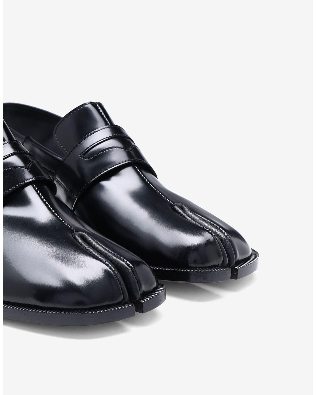 Maison Margiela Blue Tabi Toe Slip On Loafers