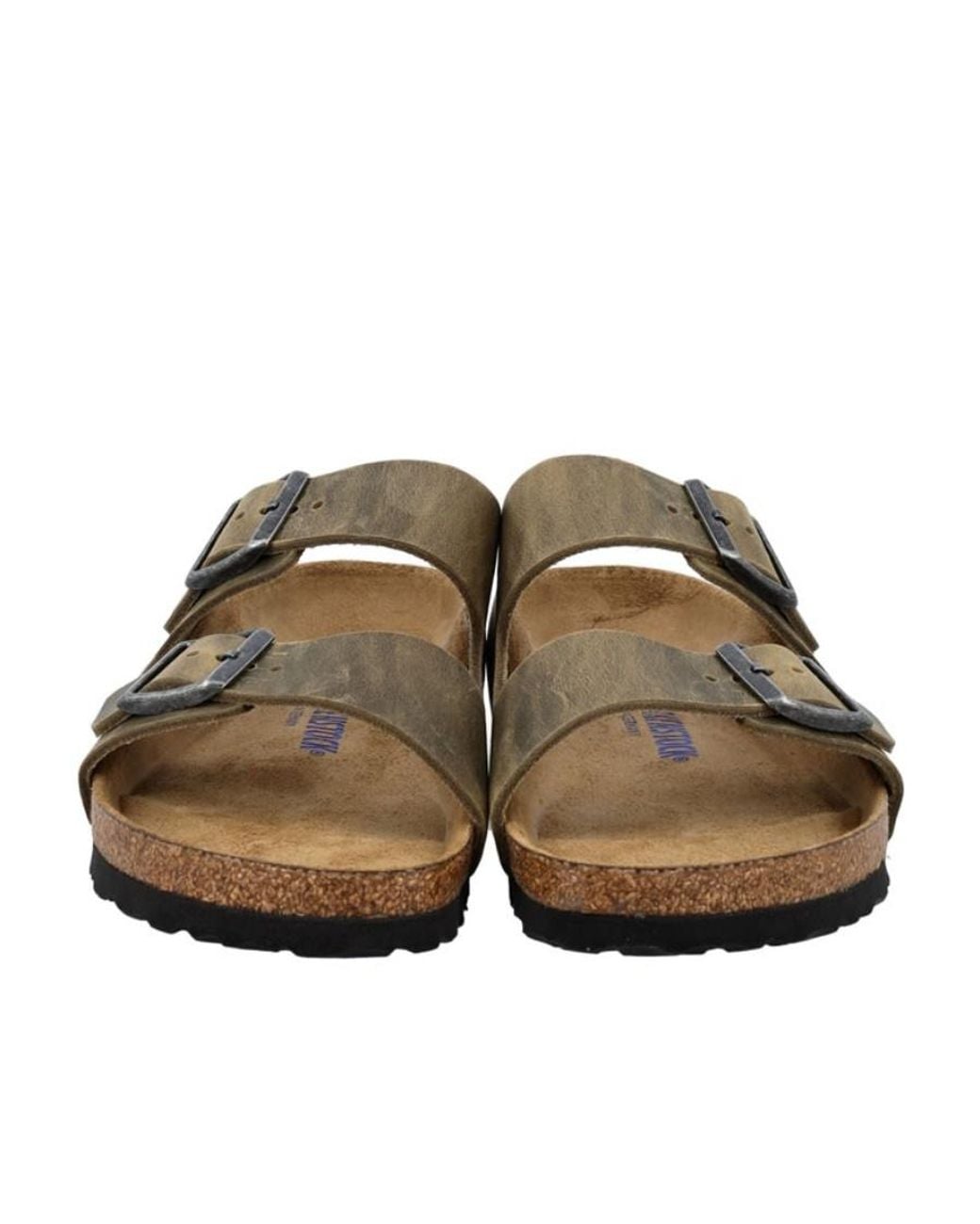 Birkenstock Brown Logo Pull-On Sandals for men