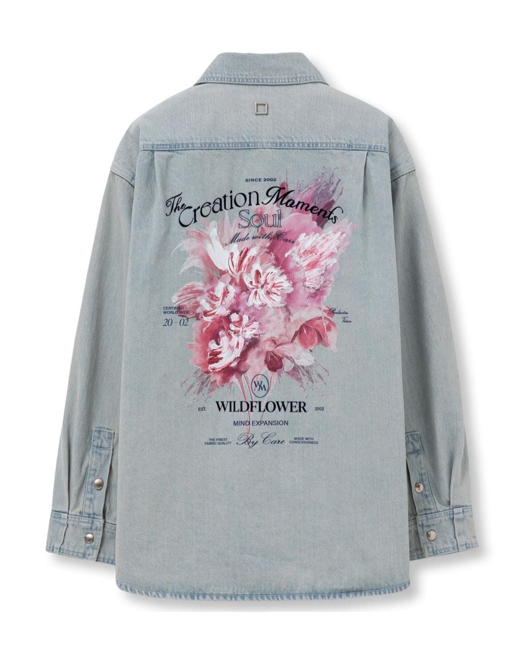 Wooyoungmi Blue Wildflower Denim Shirt for men