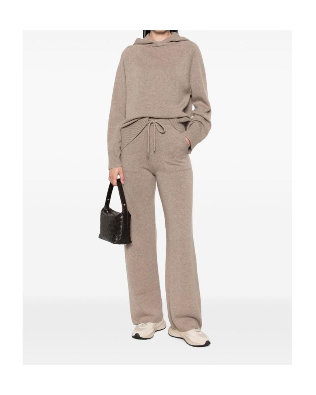 Max Mara Natural Mxmefebo Long Sleeved Knitted Hoodie