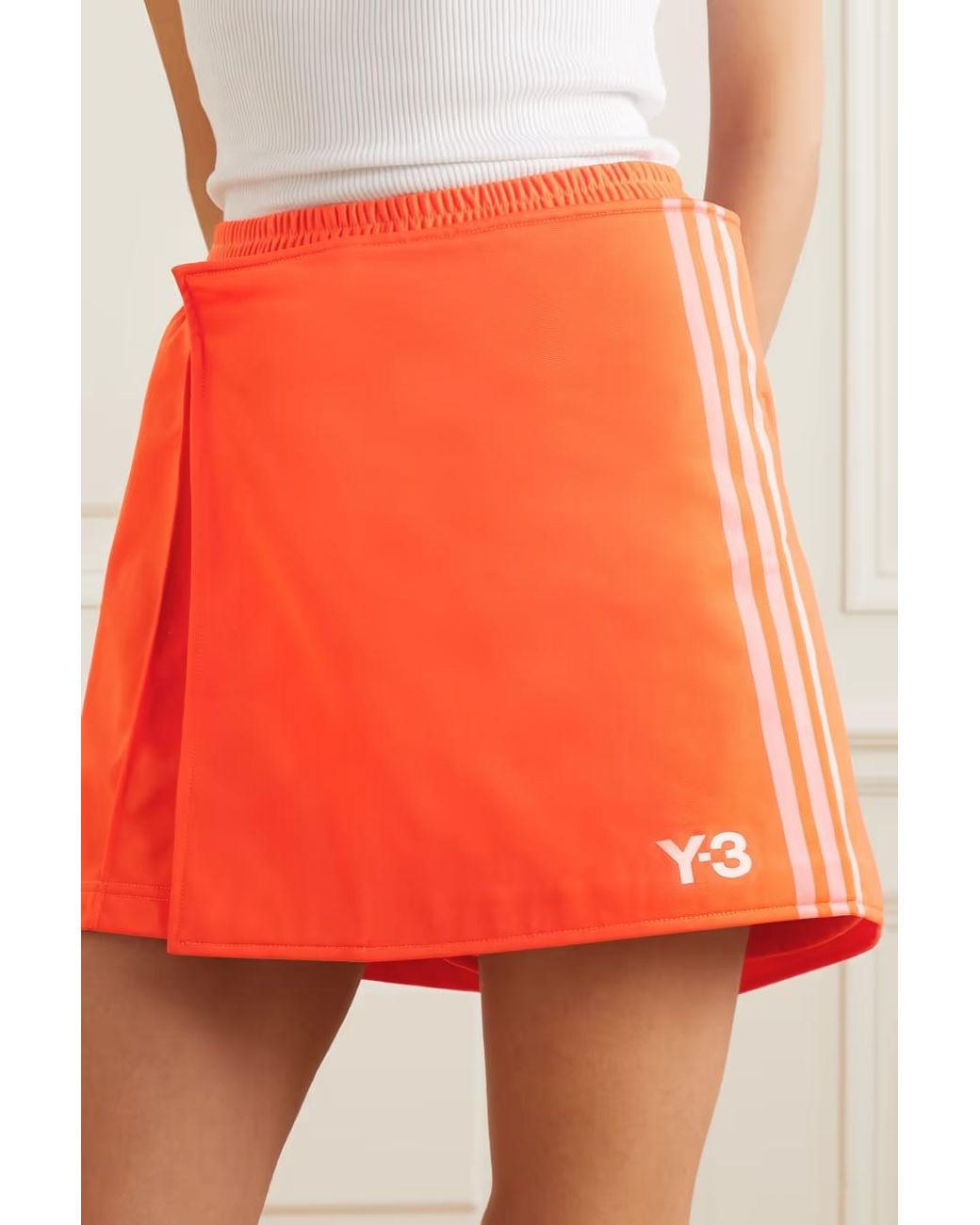 Adidas Originals Orange Y-3 Firebird Striped Knitted Shorts