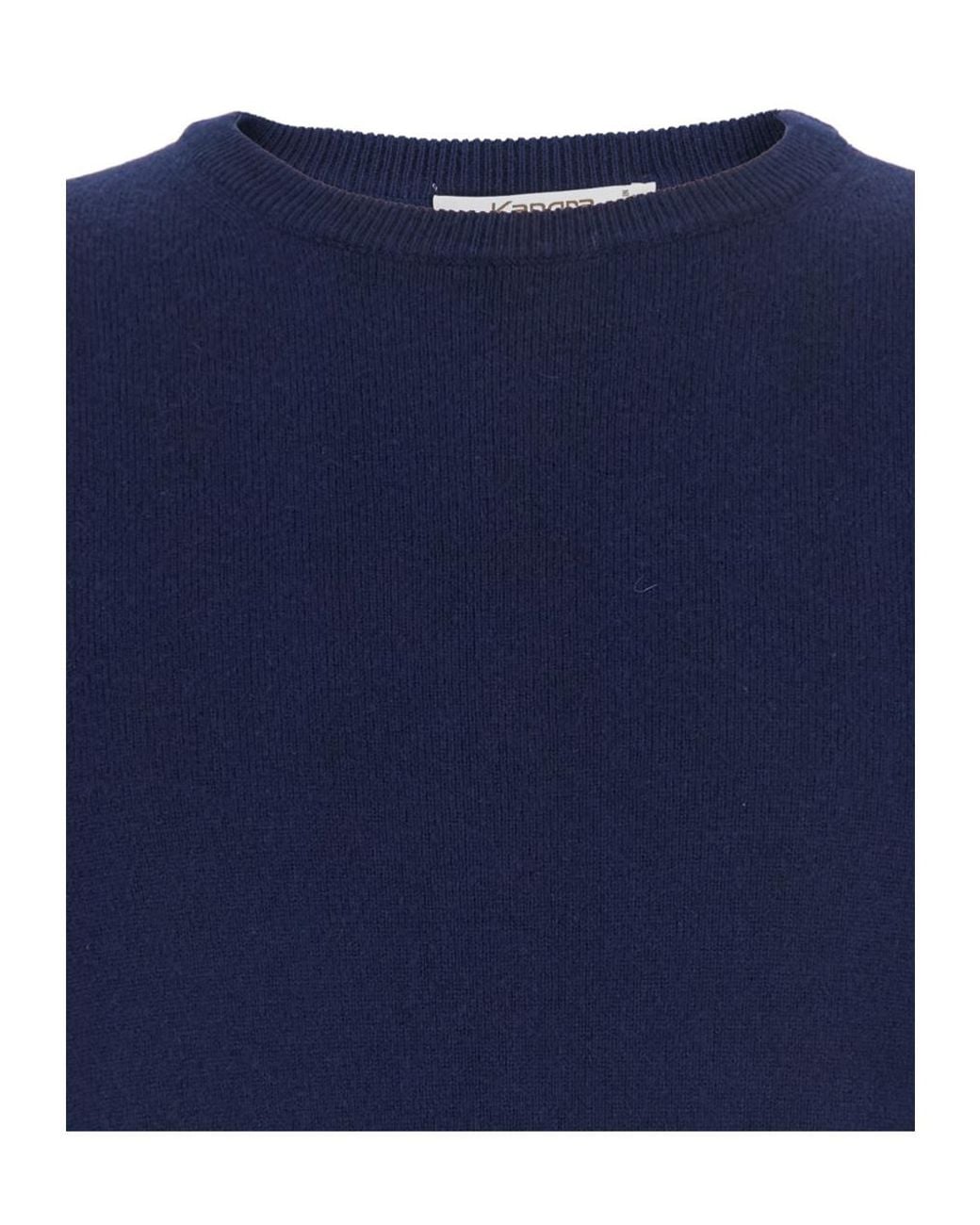 Kangra Cashmere Blue Kangra Crewneck Pullover for men