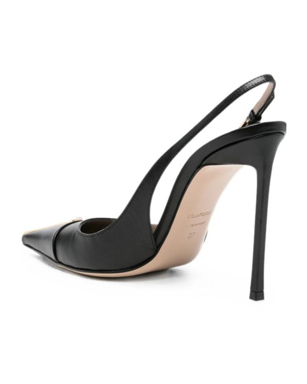 Tom Ford Metallic Slingback Pointed Heeled Pumps