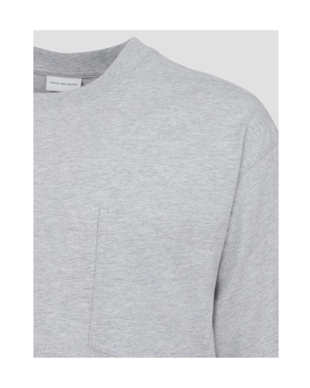 Dries Van Noten Gray Crew Neck T-Shirt for men