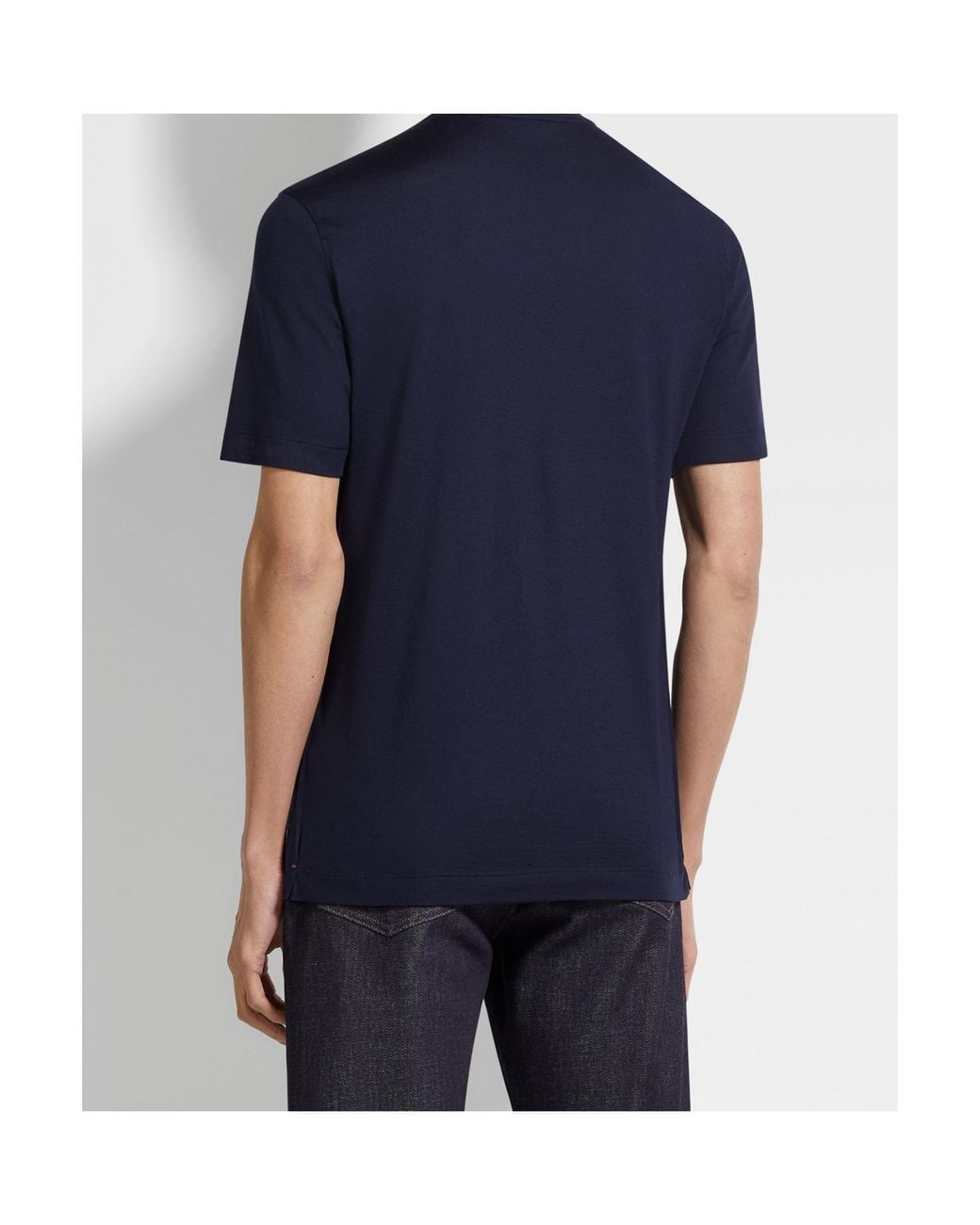 Zegna Blue Short-Sleeved T-Shirt for men