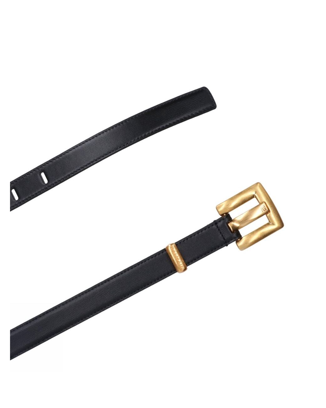 Balmain White Logo Buckle Belt