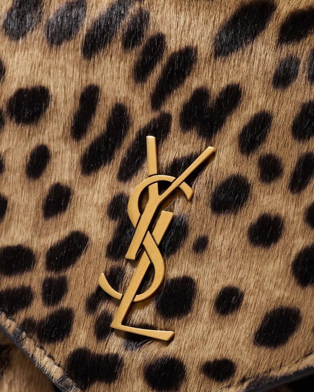 Saint Laurent White Cassandre Small Chain Pouch