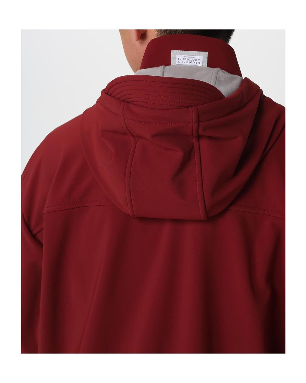 Brunello Cucinelli Red Sweatshirt Jacket for men