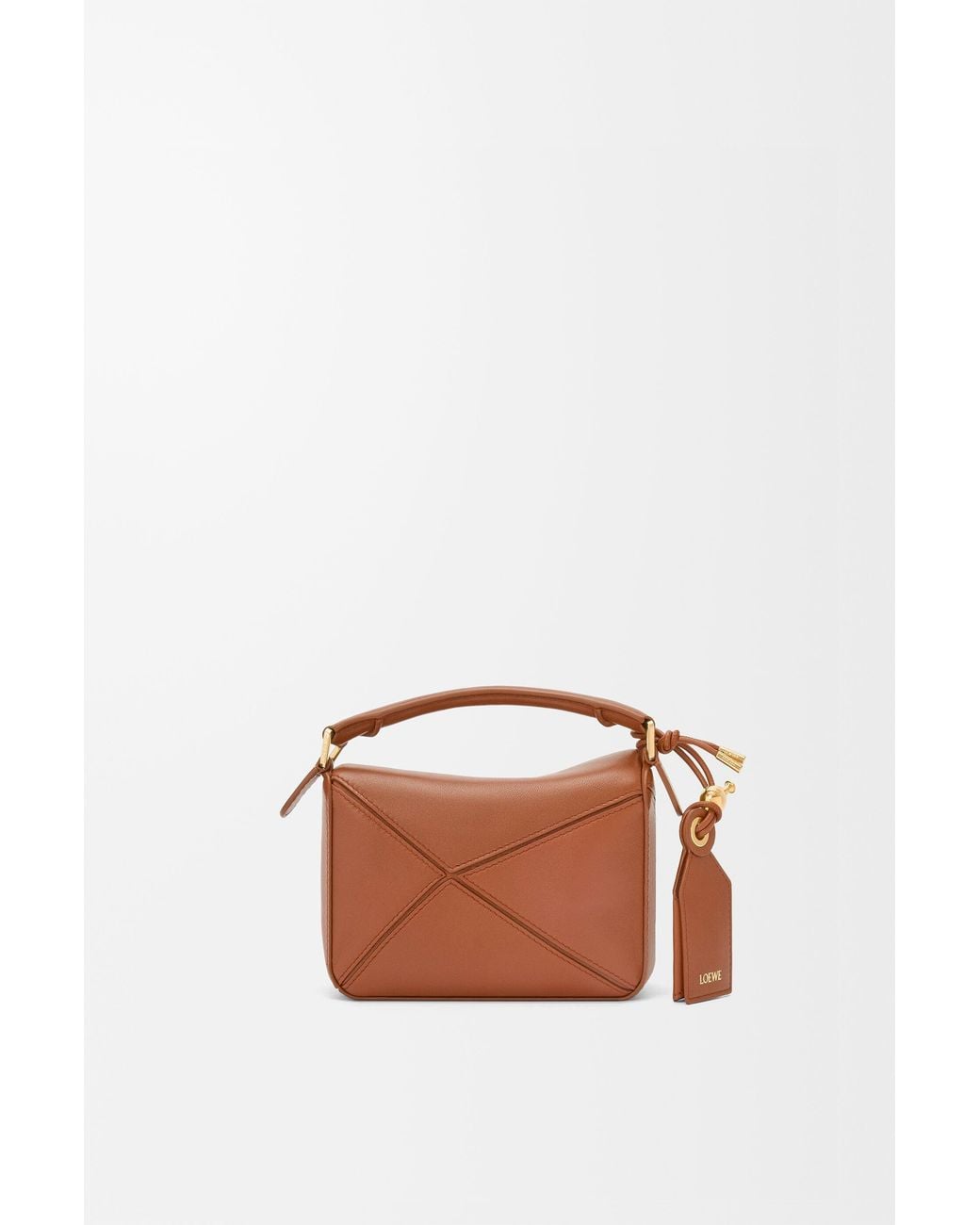 Loewe White Mini Featherlight Puzzle Bag
