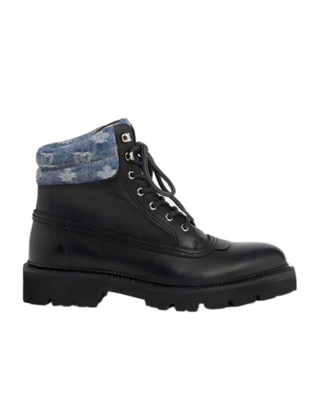 DSquared² Black D2 Warm Up Monogram Ankle Boots for men