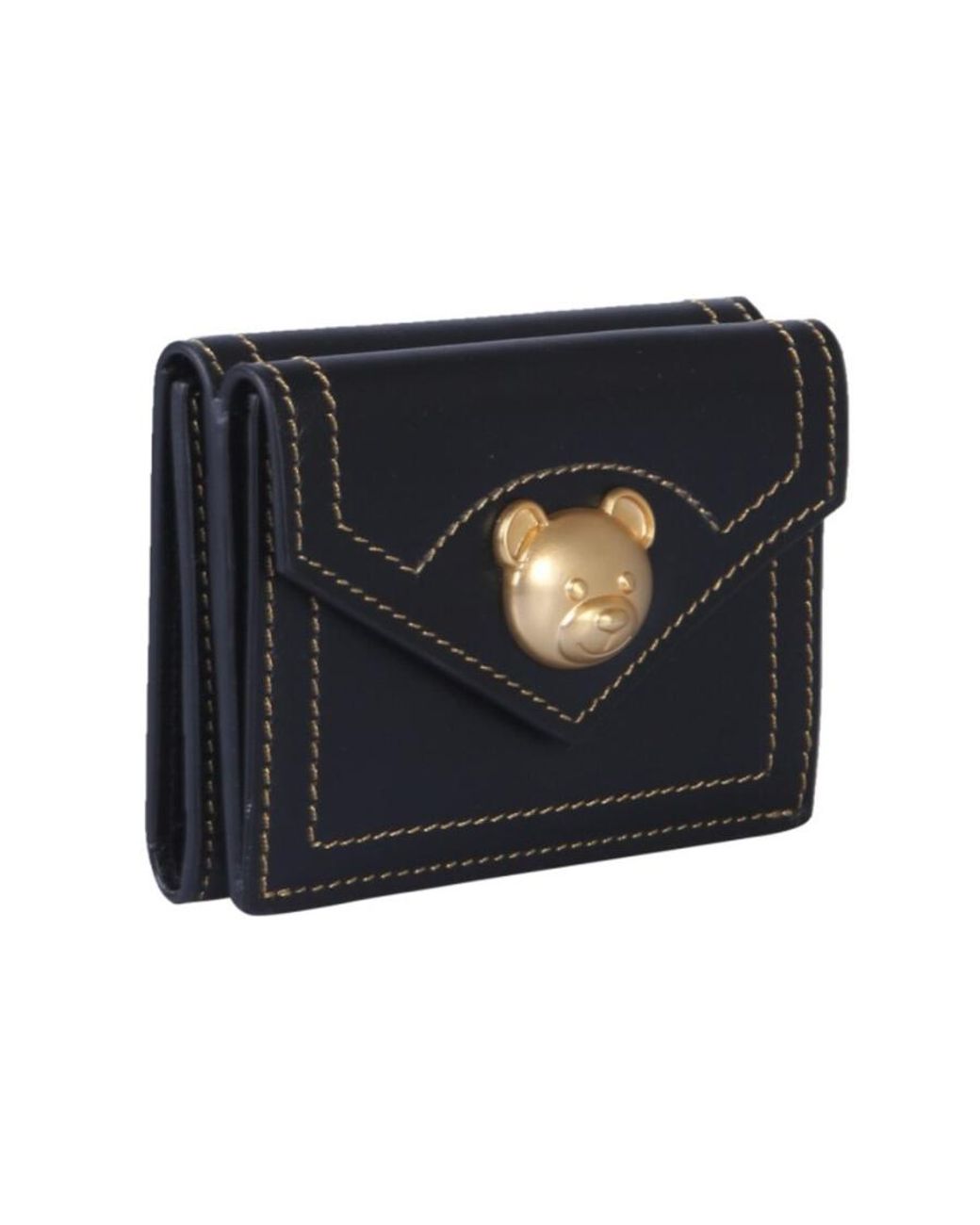 Moschino Blue Logo-Plaque Card Holder