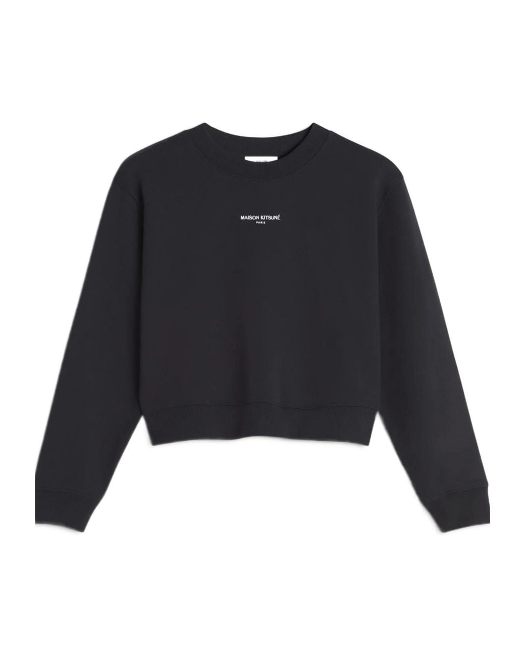 Maison Kitsuné Black Maison Kitsuné Logo Embroidered Sweater