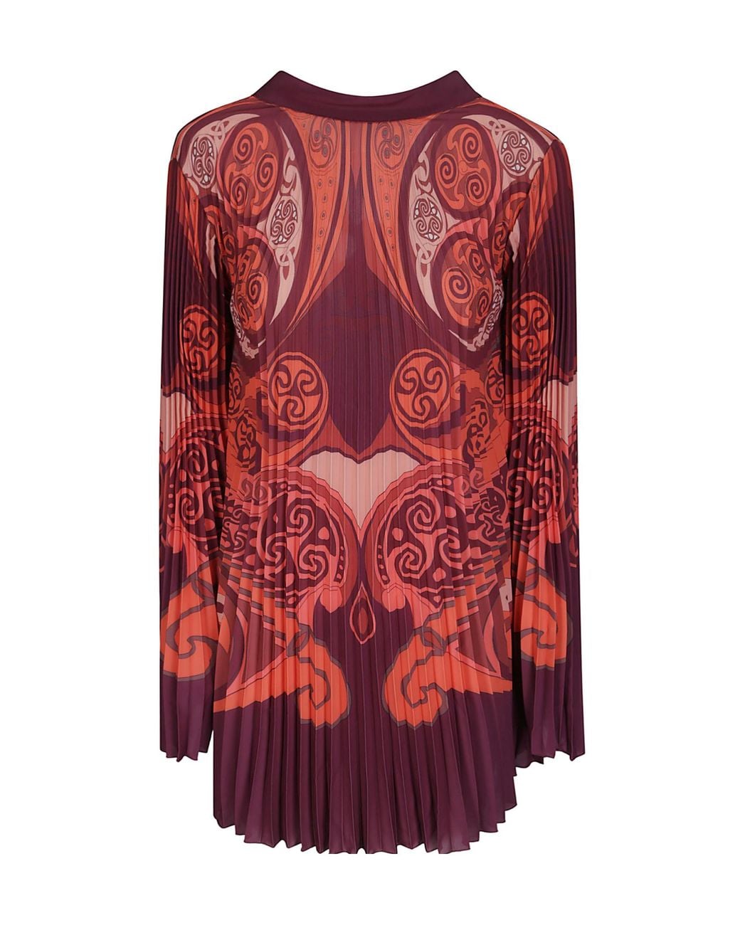 LaDoubleJ Red La Doublej Twirling Tunic Pleated Top