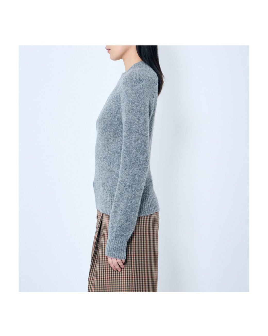 Dries Van Noten Gray Round-Neck And Long-Sleeved Sweater