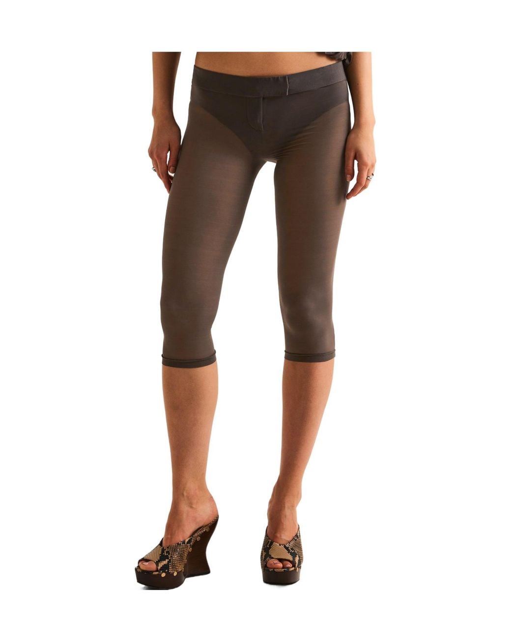 Magda Butrym Gray Solid Color Leggings