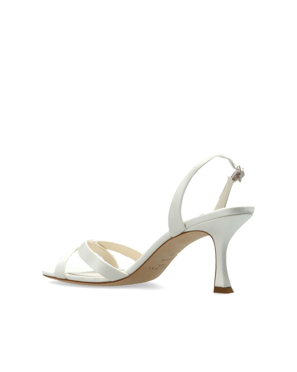 Jimmy Choo White 'Elsy' Heeled Sandals