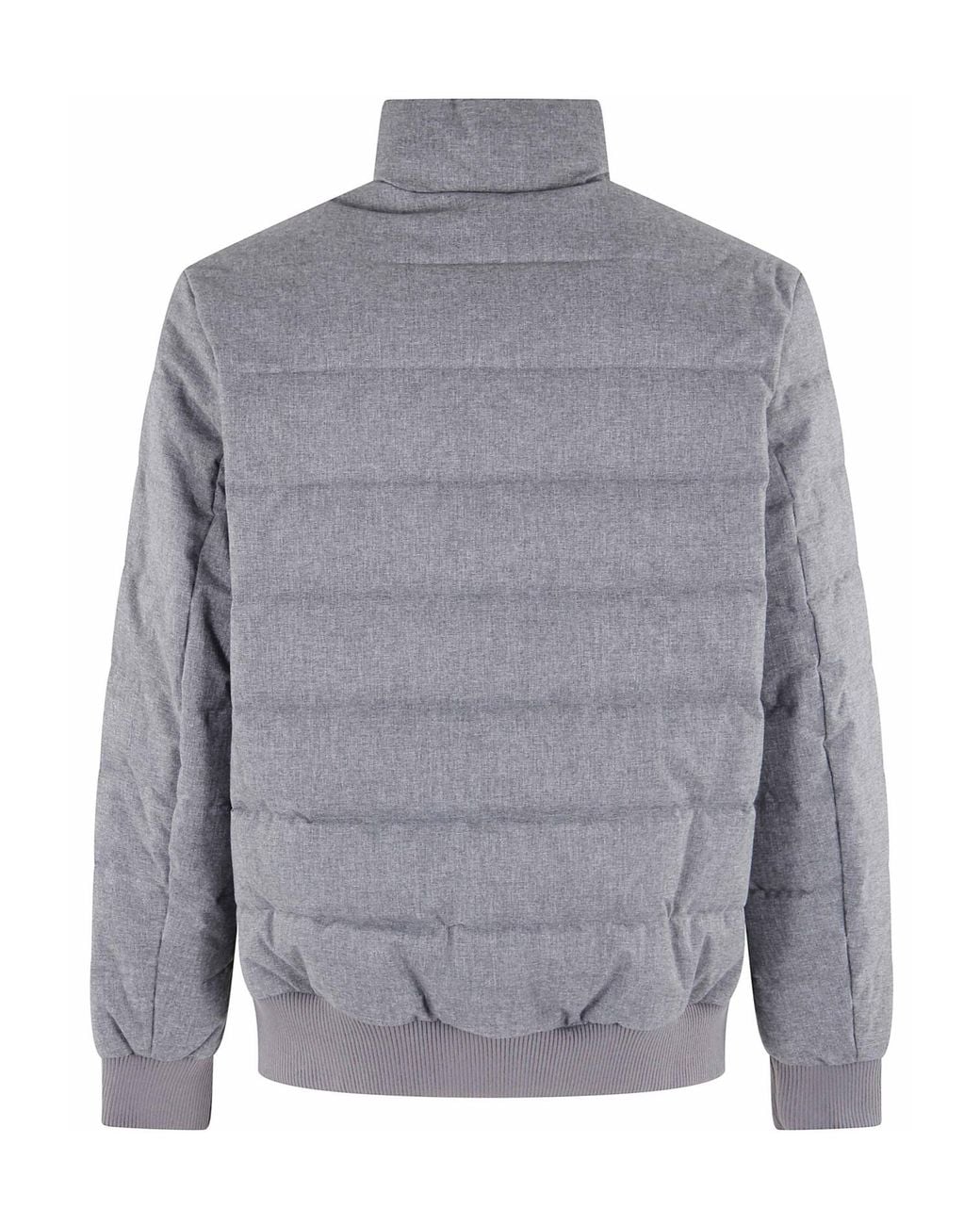 Save The Duck Gray Quilted Zipped Jacket for men