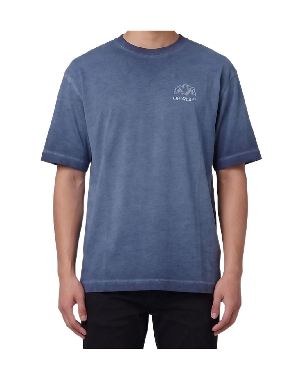 Off-White c/o Virgil Abloh Blue Offline Half Arrow Skate T-Shirt for men