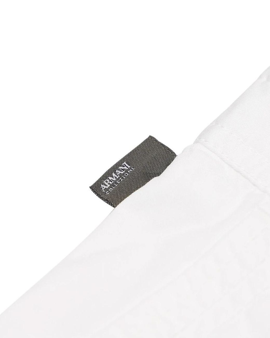 Armani Collezioni White Logo Shorts for men