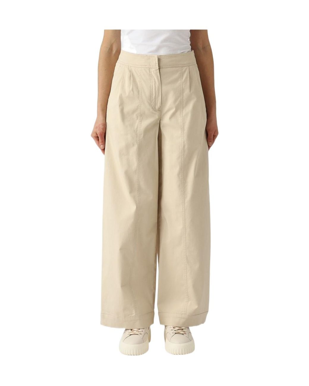 Max Mara Natural Wide Leg Casual Pants
