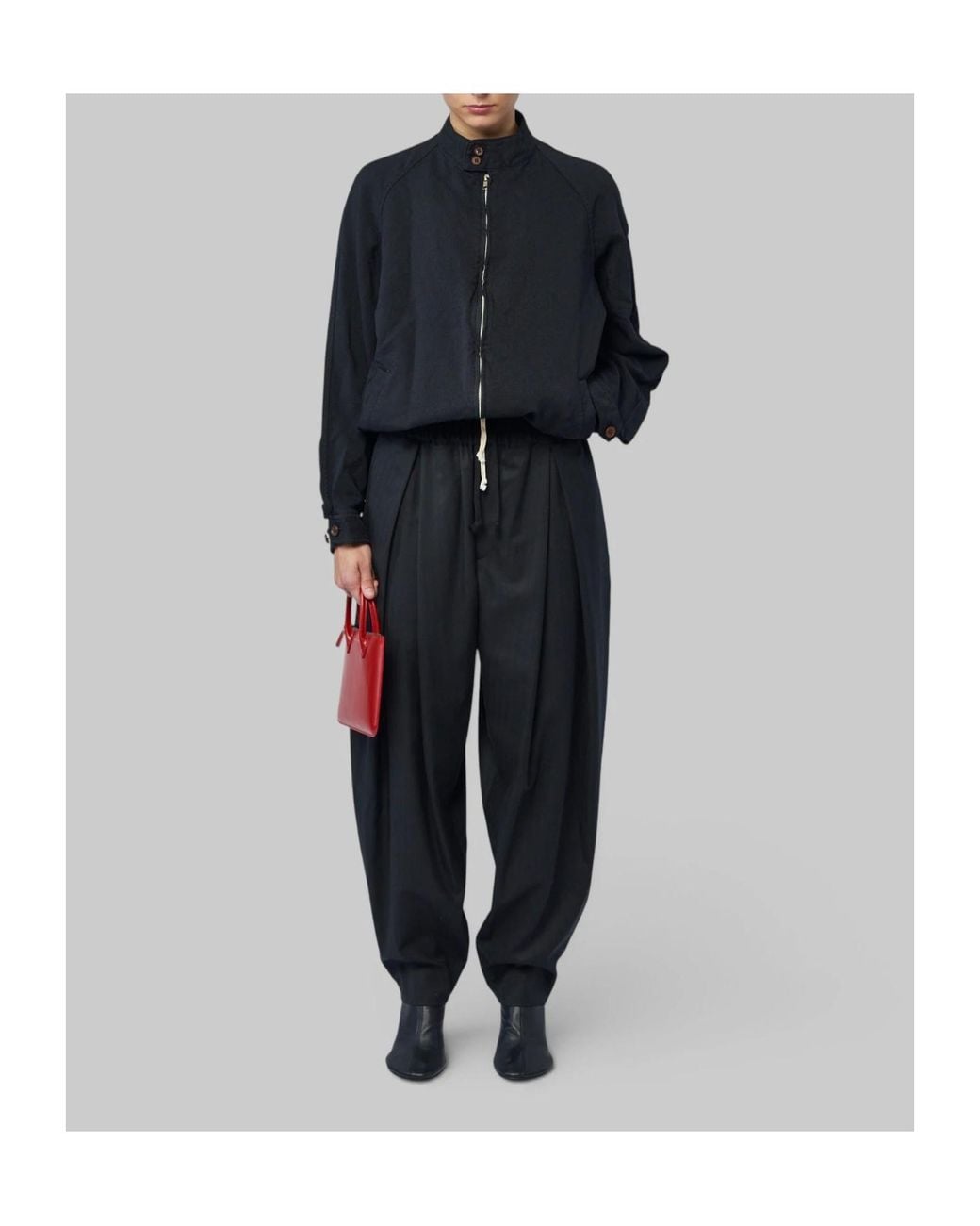 Comme des Garçons Gray Casual Pants With An Elastic Waistband