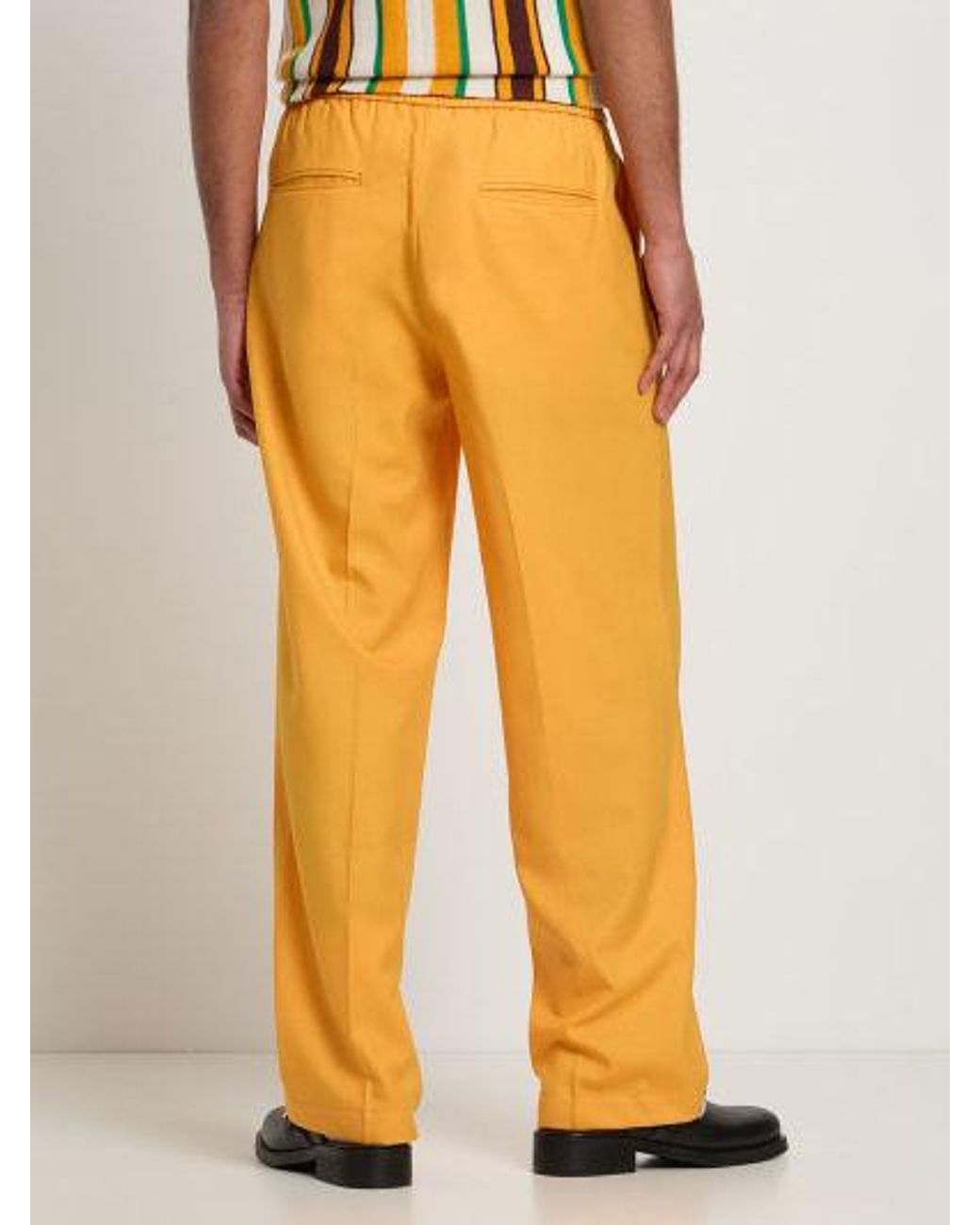Bonsai Orange Wide-Leg Casual Pants for men