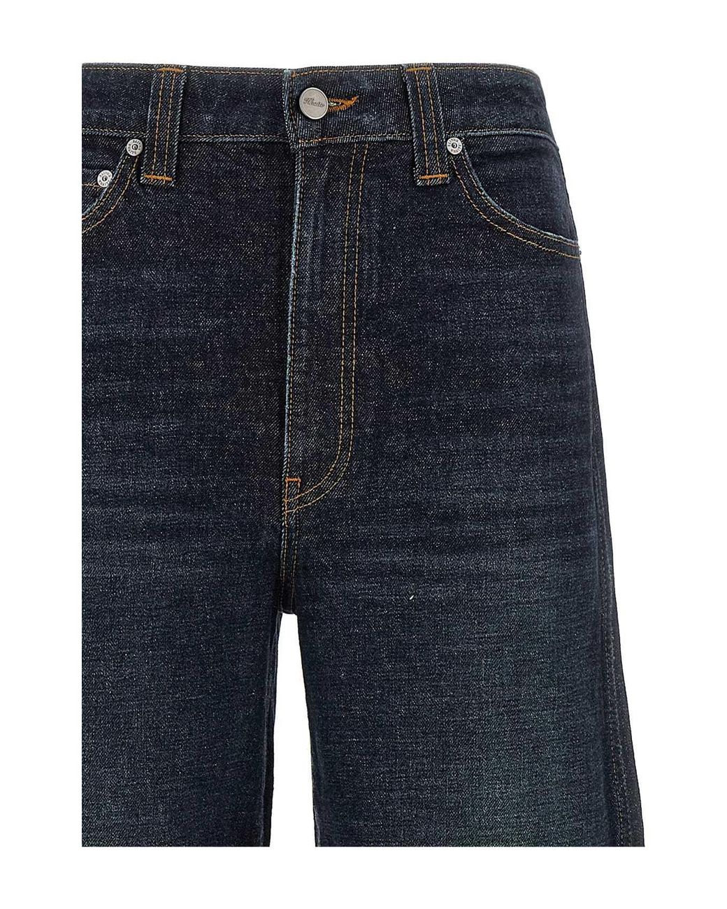 Khaite Blue Dane High Waisted Wide-Leg Jeans
