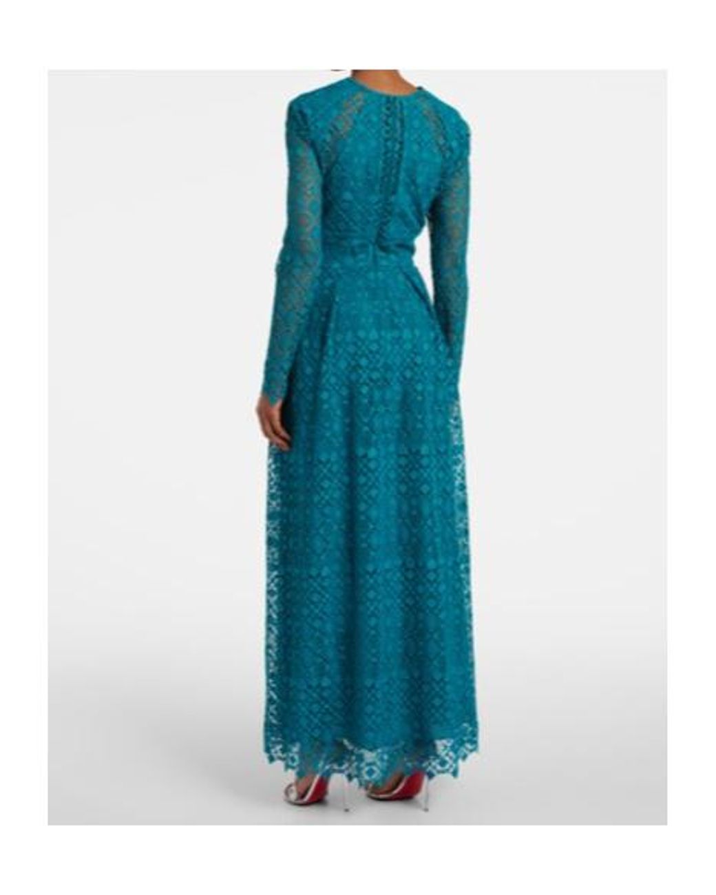 Elie Saab Blue Macramé Gown