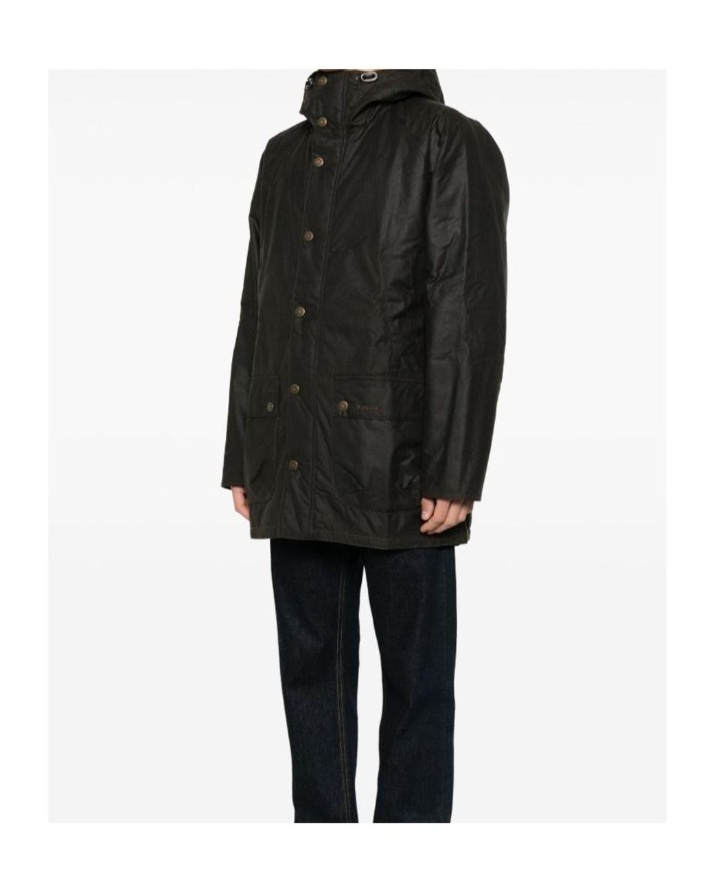Barbour Black Logo Detailed Hooded Parka for men