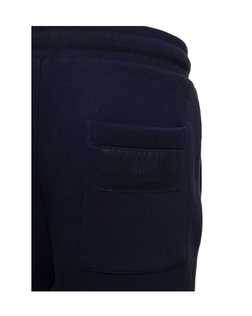 AMI Blue Tapered-Leg Drawstring Track Pants for men