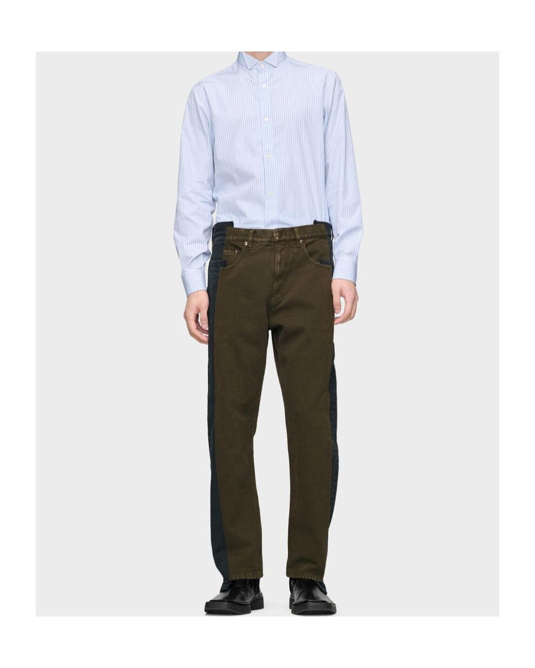 Maison Margiela White Striped Cotton Shirt for men