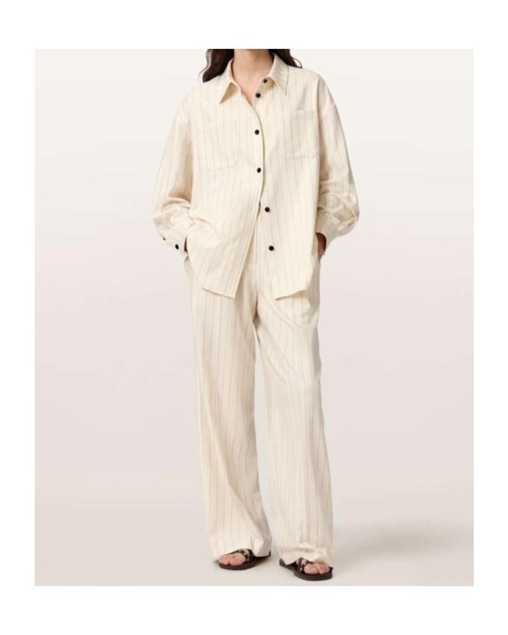 AllSaints Natural Stripe Olga Shirt