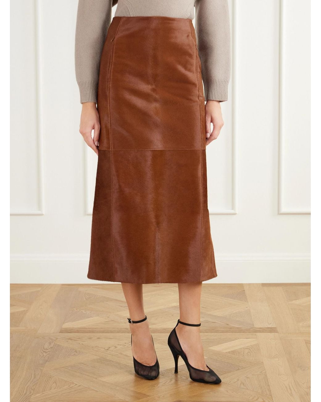 Alaïa Brown A-Line Skirt