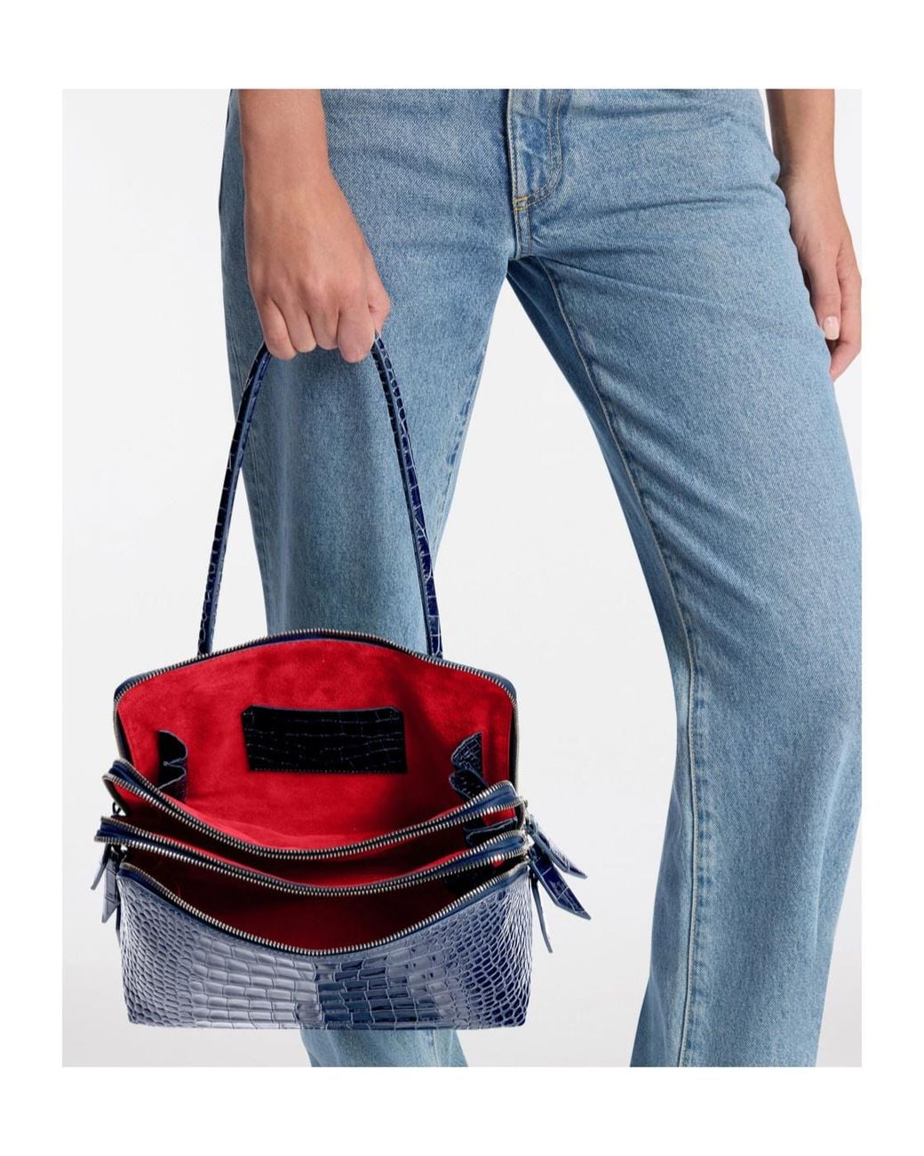 The Attico Blue The Laltra Di Milano Structured Shoulder Bag