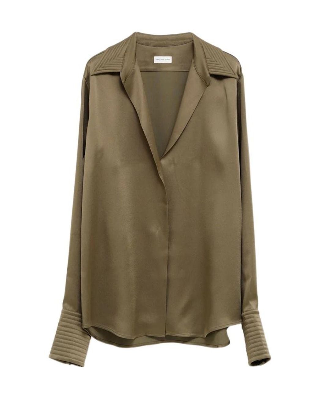 Dries Van Noten Green Long Sleeve Shirt