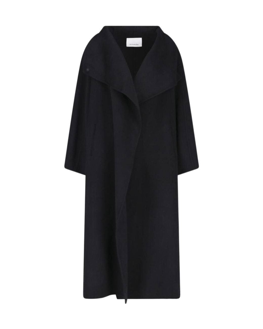 Frankie Shop Black Leroy Funnel-Neck Coat