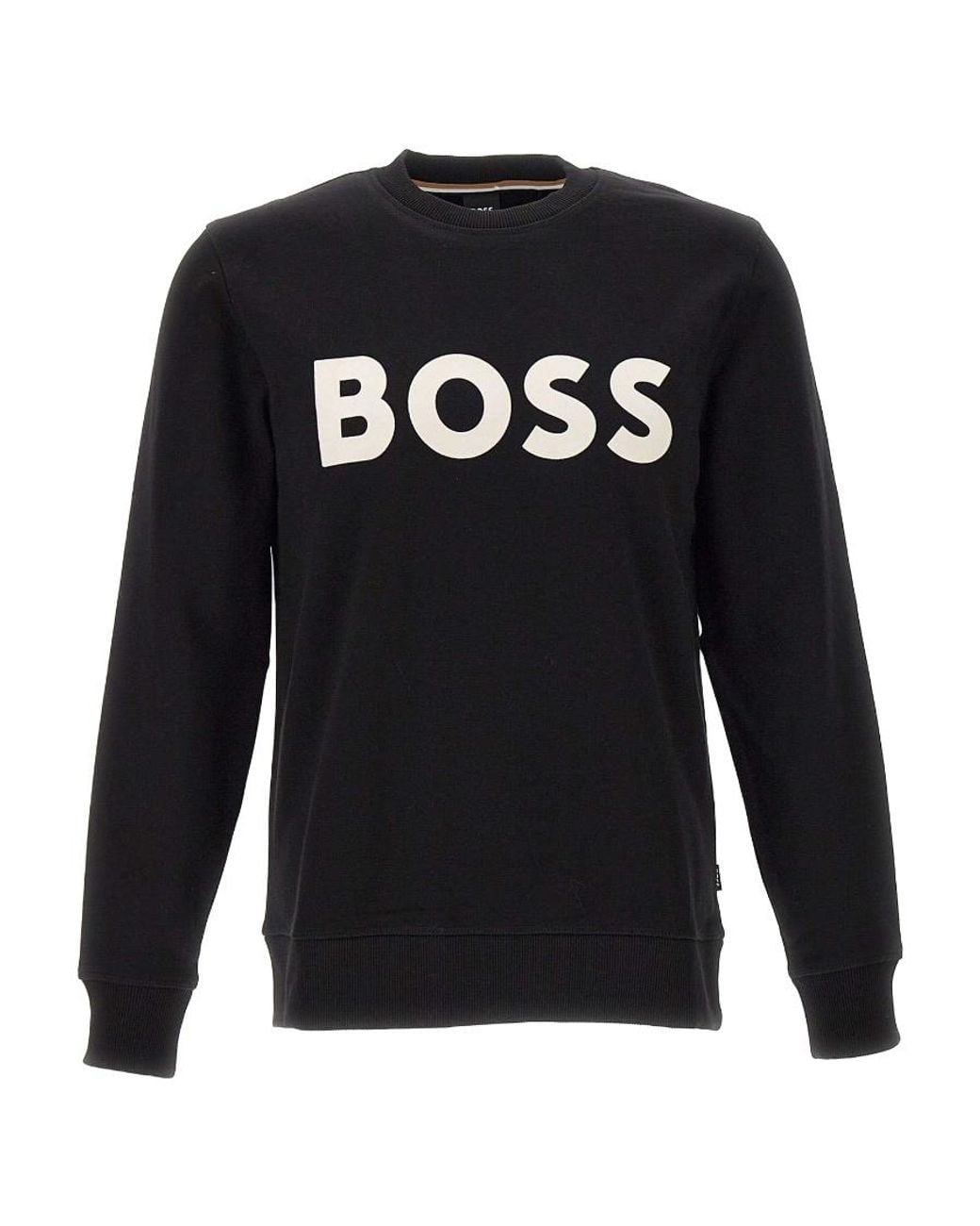 Boss Blue Logo-Print Cotton T-Shirt for men