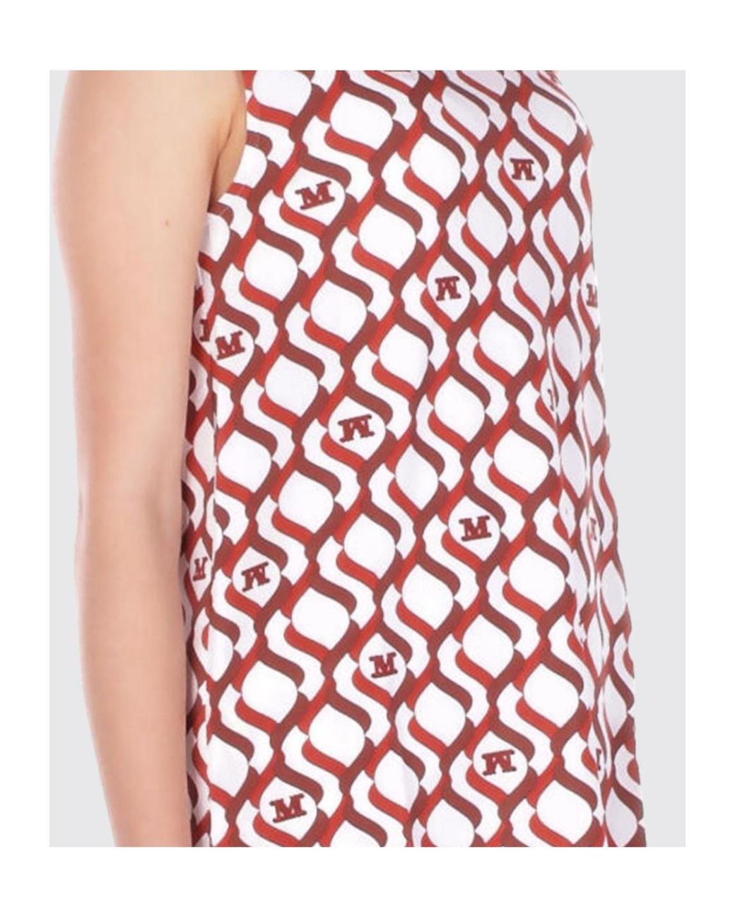 Max Mara Red Beachwear Pattern-Printed Top