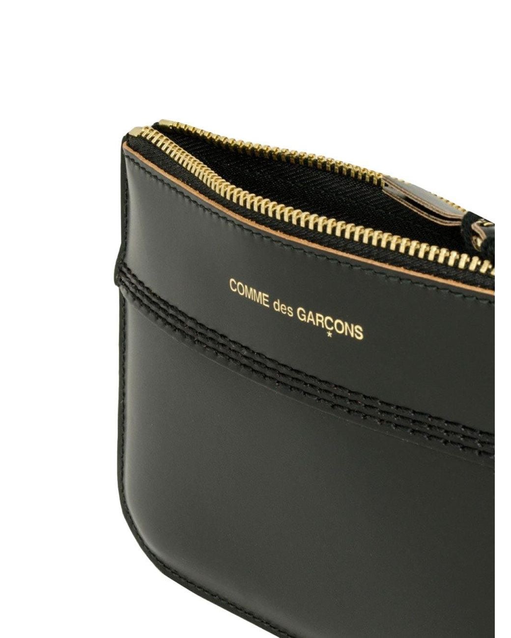 Comme des Garçons Black Comme Des Garçons Wallet Logo Stamp Small Pouch for men