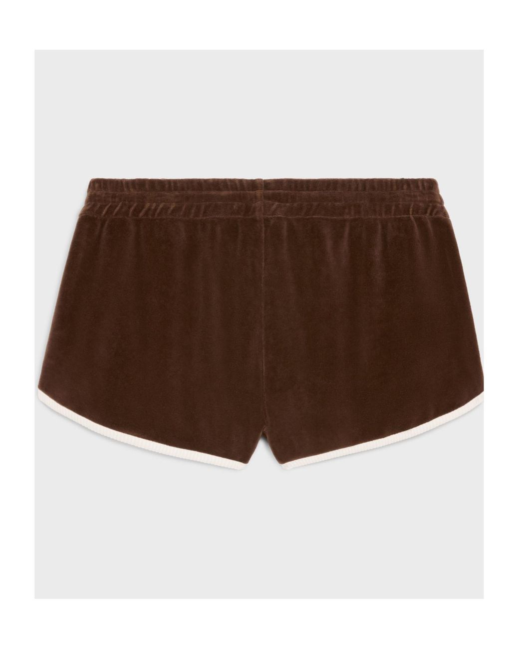 Celine Mini Shorts in Brown | Lyst