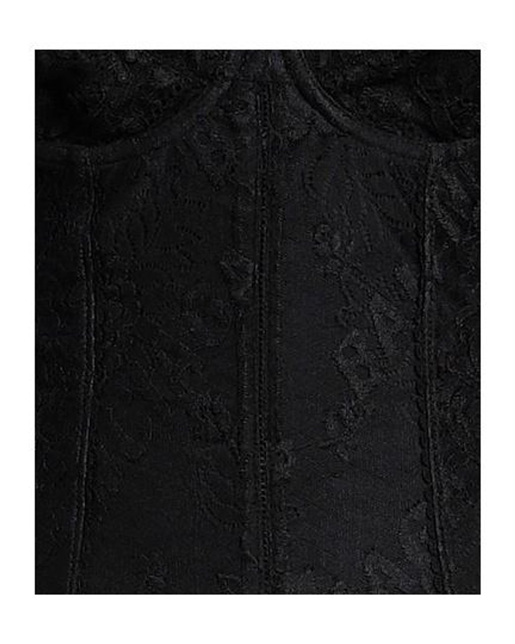 Balenciaga Black Solid Colour Lace Sleeveless Top